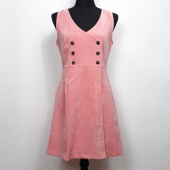 pink corduroy jumper dress